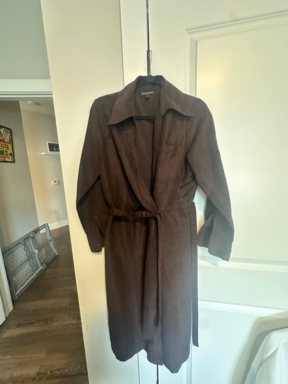 Banana Republic Brown Suede Wrap Dress